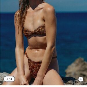 Bright swimwear Nia top and bottom in leopard new